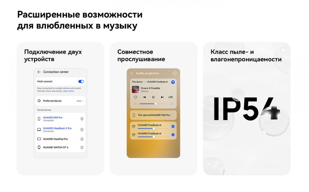 Наушники Huawei FreeBuds 6i (сиреневый, международная версия)
