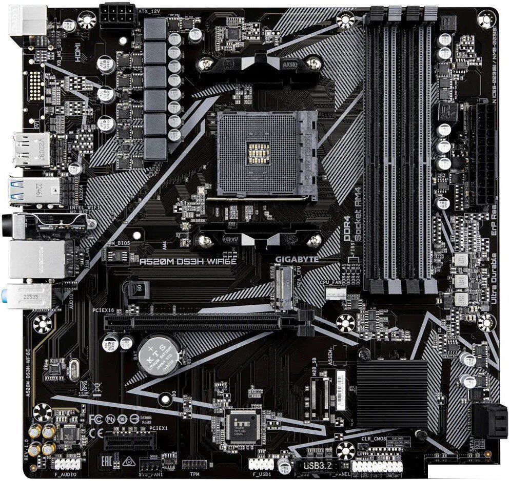 Материнская плата Gigabyte A520M DS3H WiFi6E