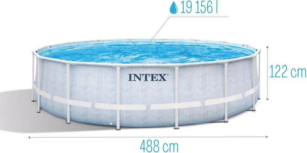 Каркасный бассейн Intex Prism Frame Chevron 26746 (488х122)