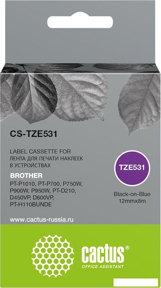 Картридж CACTUS CS-TZE531 (аналог Brother TZE531)