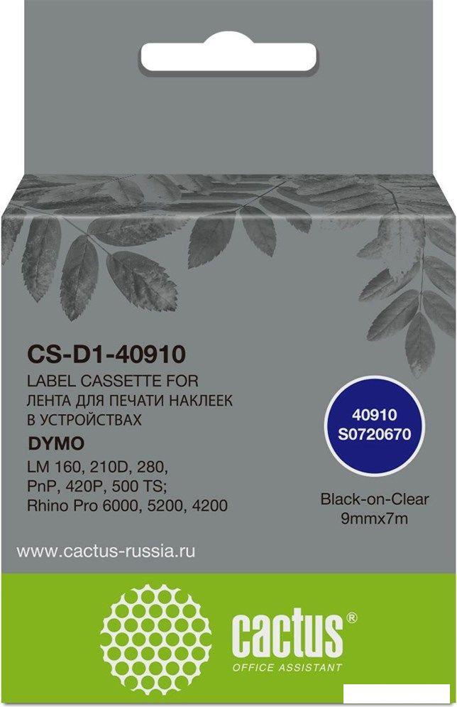 Картридж CACTUS CS-D1-40910 (аналог Dymo D1-40910)