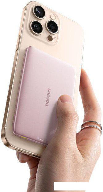 Внешний аккумулятор Baseus PicoGo AM41 Ultra-Slim Magnetic Power Bank 5000mAh (розовый)