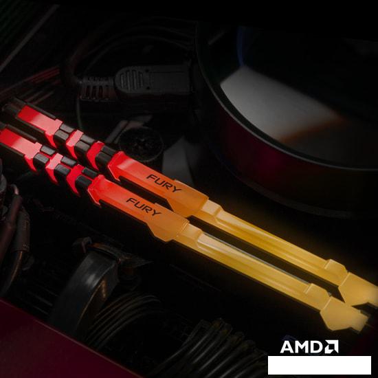 Оперативная память Kingston FURY Beast RGB 16ГБ DDR4 3600 МГц KF436C18BB2A/16