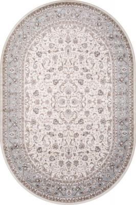 Ковер для жилой комнаты Merinos Valencia Deluxe F014-OVAL-CREAM-L.BLUE (1.5х2.3)