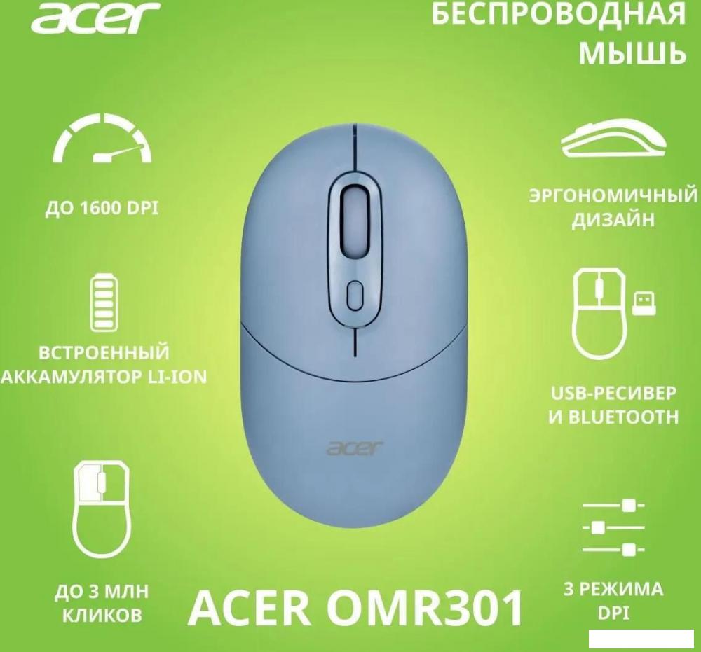 Мышь Acer OMR301 (синий)