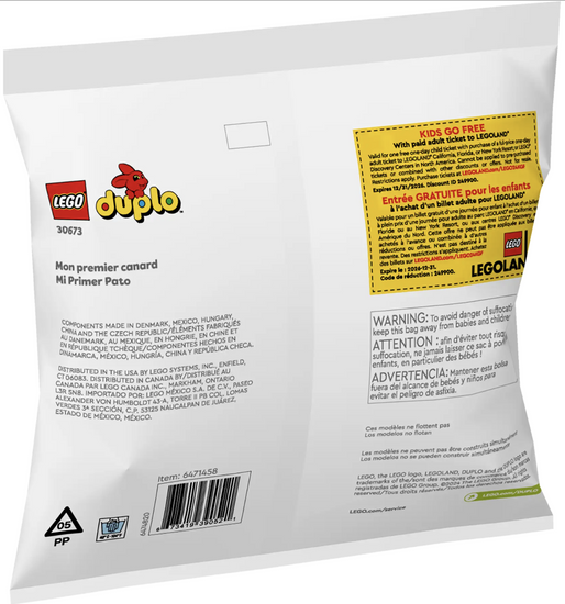 Конструктор LEGO Duplo 30673 Моя первая уточка