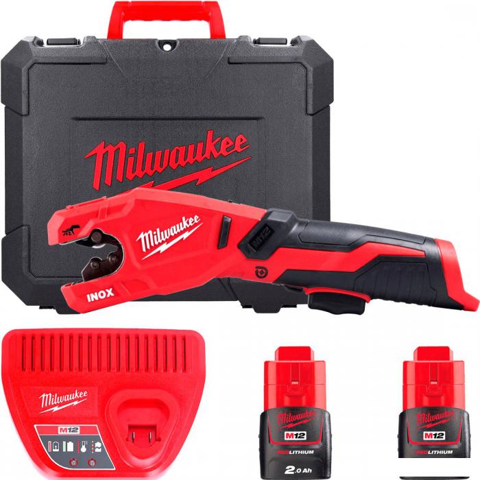 Труборез Milwaukee M12 PCSS-202C 4933479242 (с 2-мя АКБ, кейс)