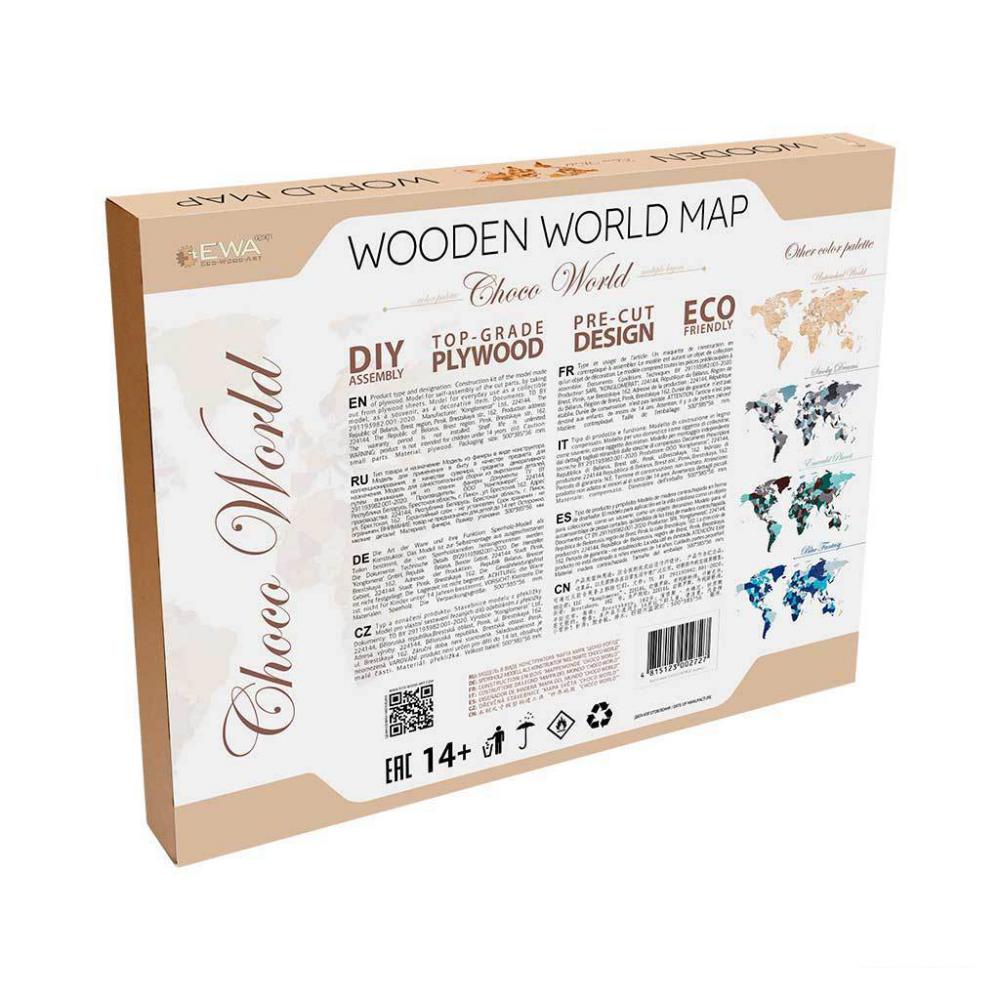 Пазл Eco-Wood-Art «Карта Мира Medium» Шоко Уорлд