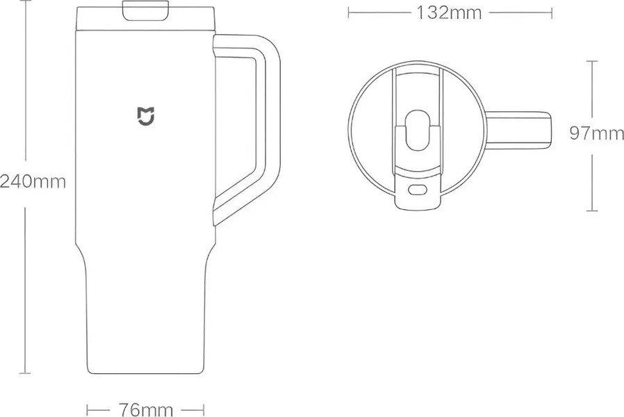 Термокружка Xiaomi Mijia Sippy Cup MJXGB01RM 1 л (розовый)