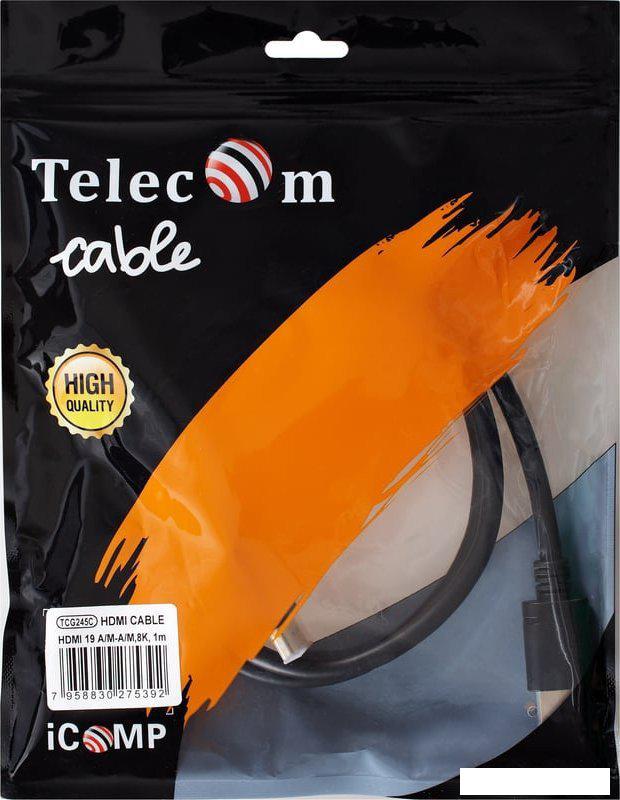 Кабель Telecom TCG245C-1M HDMI - HDMI (1 м, черный)