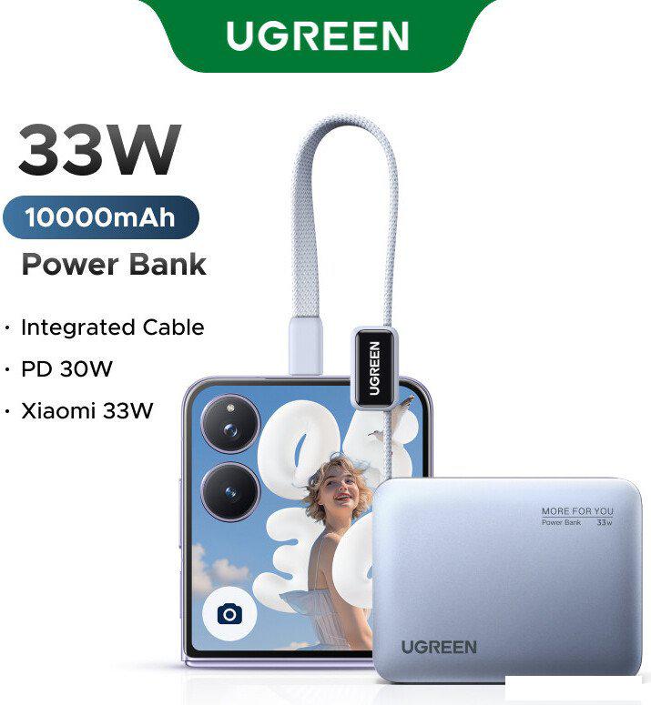Внешний аккумулятор Ugreen PB584 75173B 10000mAh (серый, китайская версия)