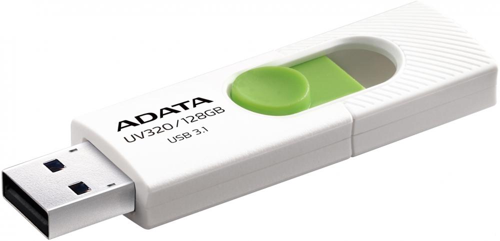 USB Flash ADATA UV320 128GB (белый/зеленый)