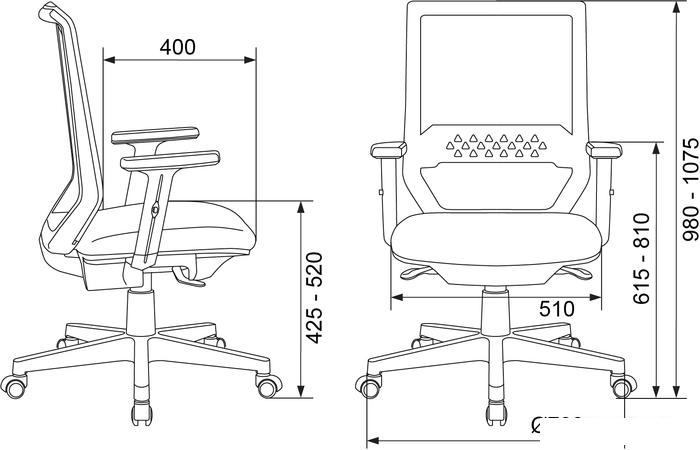 Офисное кресло Бюрократ MC-611N TW-01 38-418 (черный)