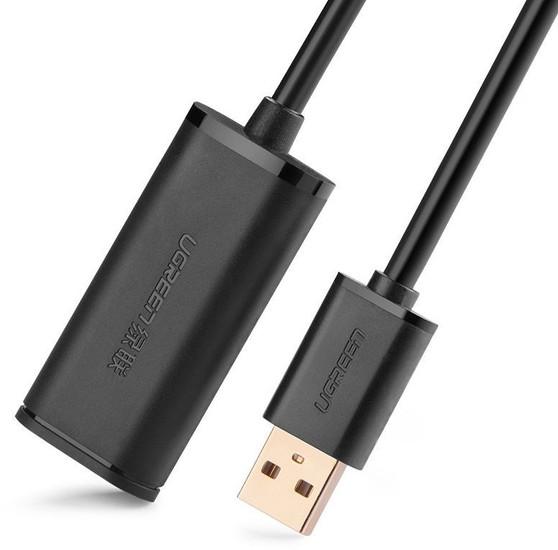 Кабель Ugreen US121 10321 USB Type-A - USB Type-A (10 м, черный)