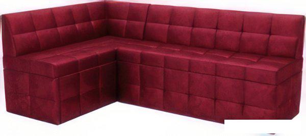 Угловой диван Мебель-АРС Атлантис левый 190x84x120 (бархат красный Star Velvet 3 Dark Red)