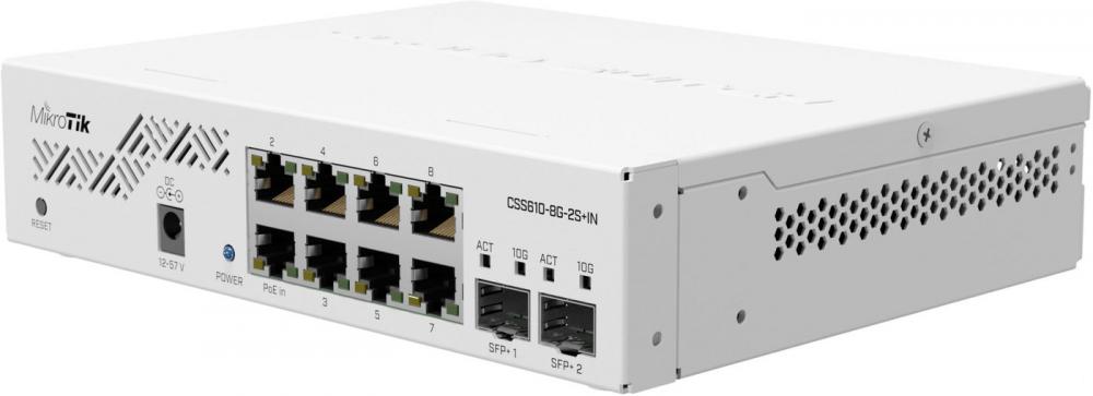 Настраиваемый коммутатор Mikrotik CSS610-8G-2S+IN