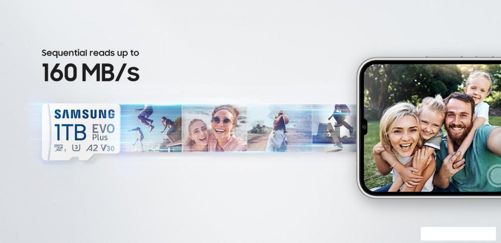 Карта памяти Samsung EVO Plus 2024 microSDXC 64GB (с адаптером)