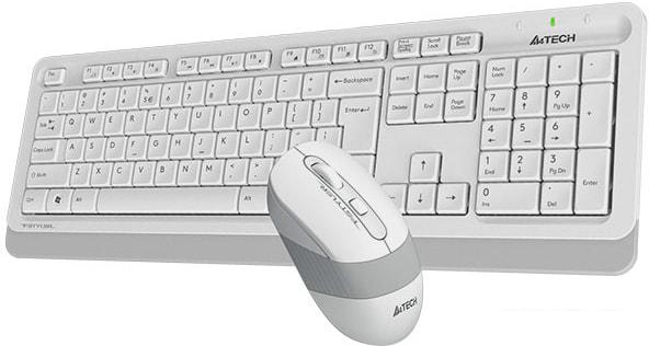 Офисный набор A4Tech Fstyler FG1010 (белый/серый)