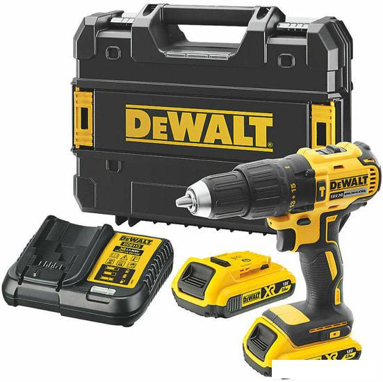 Ударная дрель-шуруповерт DeWalt DCD778D2T-QW (с 2-мя АКБ, кейс)
