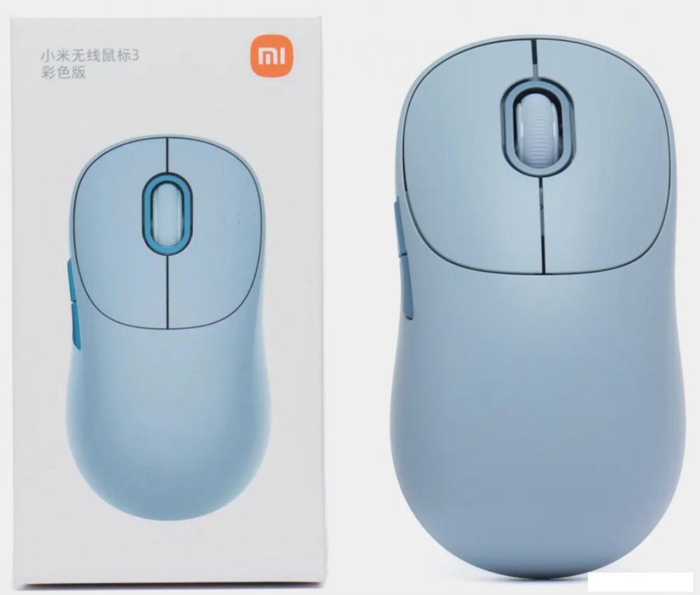 Мышь Xiaomi Wireless Mouse 3 XMWXSB03YM (голубой, китайская версия)