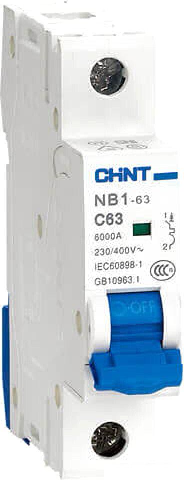 Выключатель автоматический Chint NB1-63 1P 6A 6кА B (DB) 179611