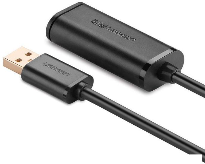 Кабель Ugreen US121 10321 USB Type-A - USB Type-A (10 м, черный)