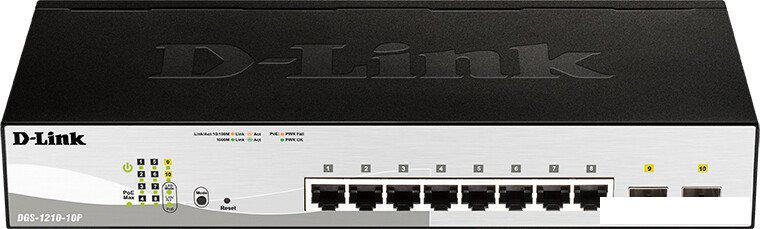 Управляемый коммутатор 2-го уровня D-Link DGS-1210-10P/FL2A