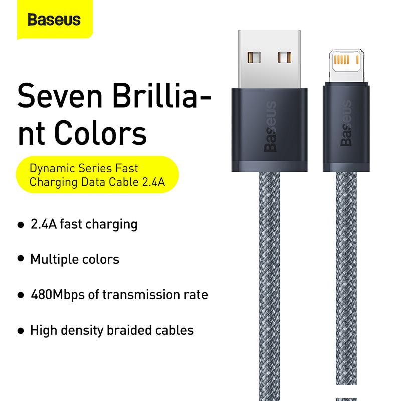 Кабель Baseus Dynamic Series USB Type-C - Lightning (2 м, серый)