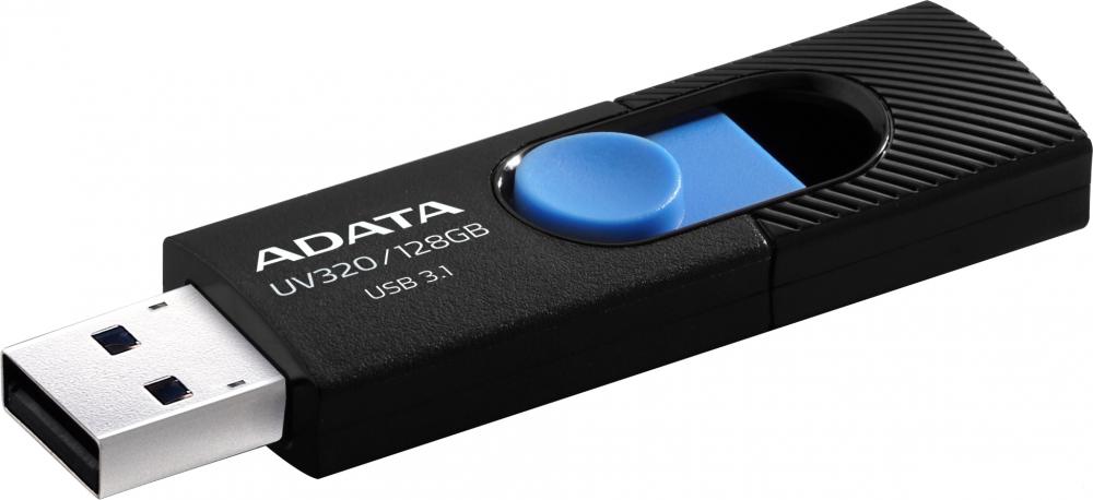 USB Flash ADATA UV320 128GB (черный/голубой)