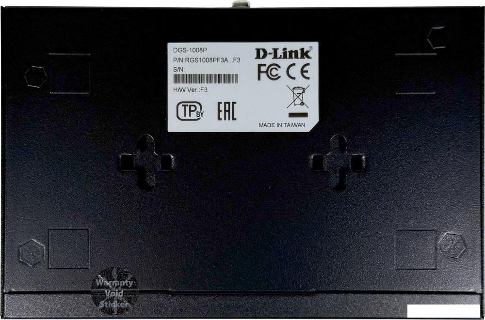 Неуправляемый коммутатор D-Link DGS-1008P/F3A