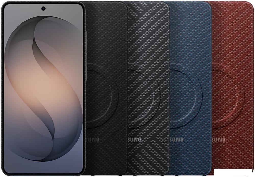 Чехол для телефона Samsung Carbon Magnet Case для Samsung Galaxy S26 (темно-серый)