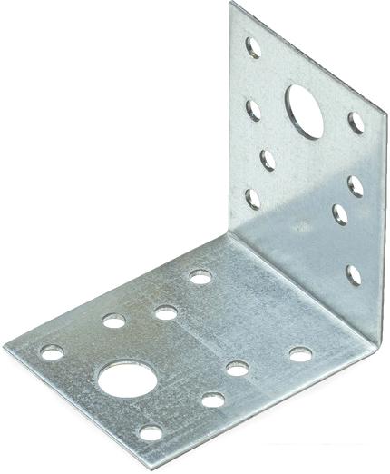Уголок крепежный ЕКТ KU 65x65x53x1.5мм V022549 (100шт, белый цинк)