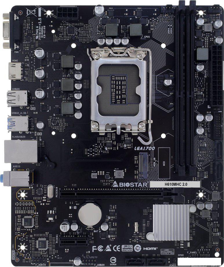 Материнская плата BIOSTAR H610MHC 2.0 Ver. 6.0