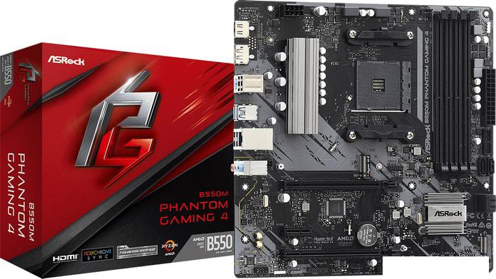 Материнская плата ASRock B550M Phantom Gaming 4