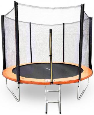Батут GetActive Jump 8ft - 252 см с лестницей, внешней сеткой (оранжевый)