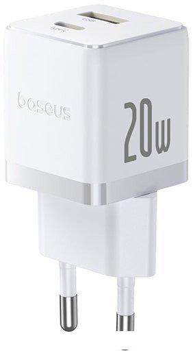 Сетевое зарядное Baseus Palm Fast Charger C+U 20W EU P10111608213-00 (белый)