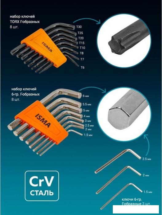 Универсальный набор инструментов ISMA ISMA-38841DS (216 предметов)
