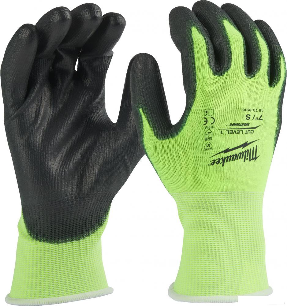 Перчатки хозяйственные Milwaukee Hi-Vis Cut level 1/A 11/XXL 4932479920