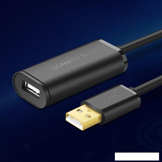 Кабель Ugreen US121 10321 USB Type-A - USB Type-A (10 м, черный)
