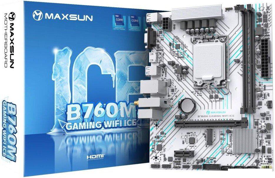 Материнская плата Maxsun B760M Gaming WiFi Ice