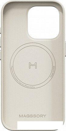 Чехол для телефона Magssory Eco Leather Case Ivory для iPhone 16 Pro CLT028i