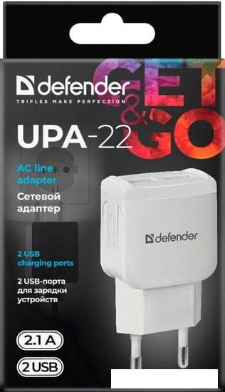 Сетевое зарядное Defender UPA-22 (белый)