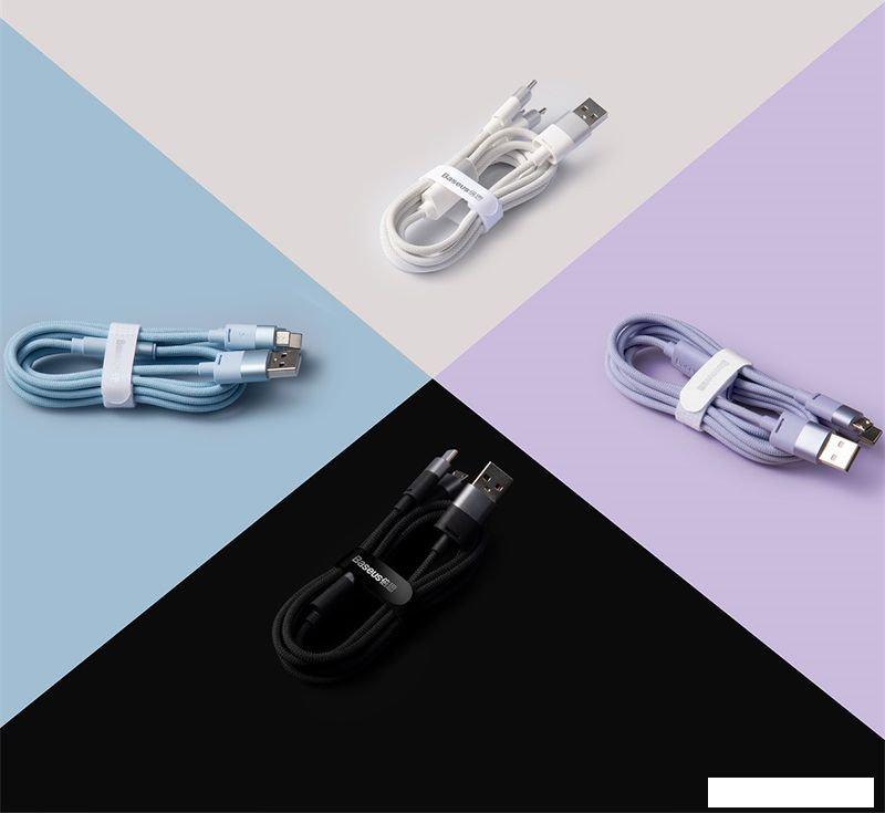 Кабель Baseus One-For-Three Fast Charging Data Cable 3.5A USB Type-A - USB Type-C/microUSB/Lightning (1.2 м, белый)