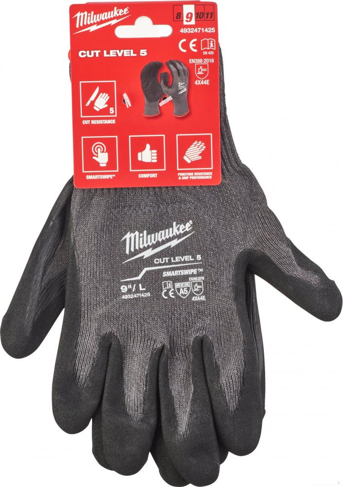 Нитриловые перчатки Milwaukee Cut level 5/E 9/L 4932471425