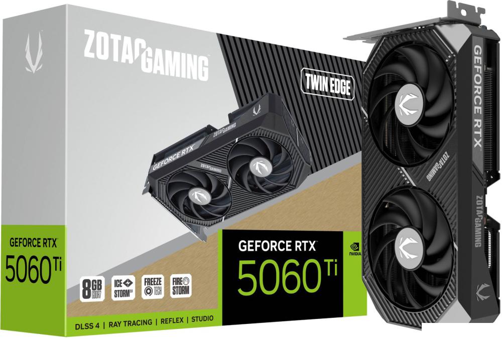 Видеокарта ZOTAC Gaming GeForce RTX 5060 Ti 8GB Twin Edge ZT-B50610E-10M