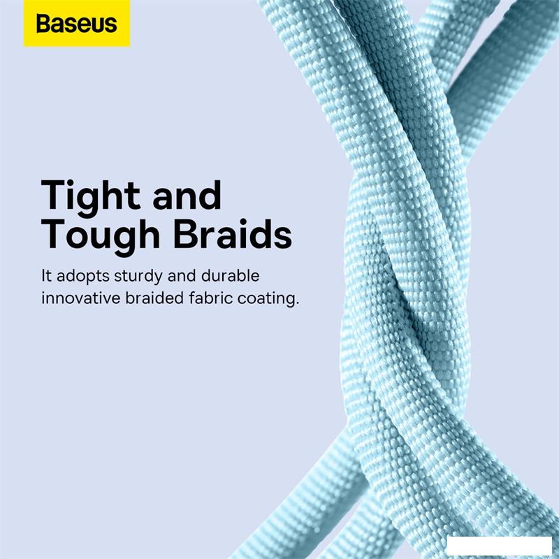 Кабель Baseus Crystal Shine USB Type-A - Lightning (1.2 м, голубой)
