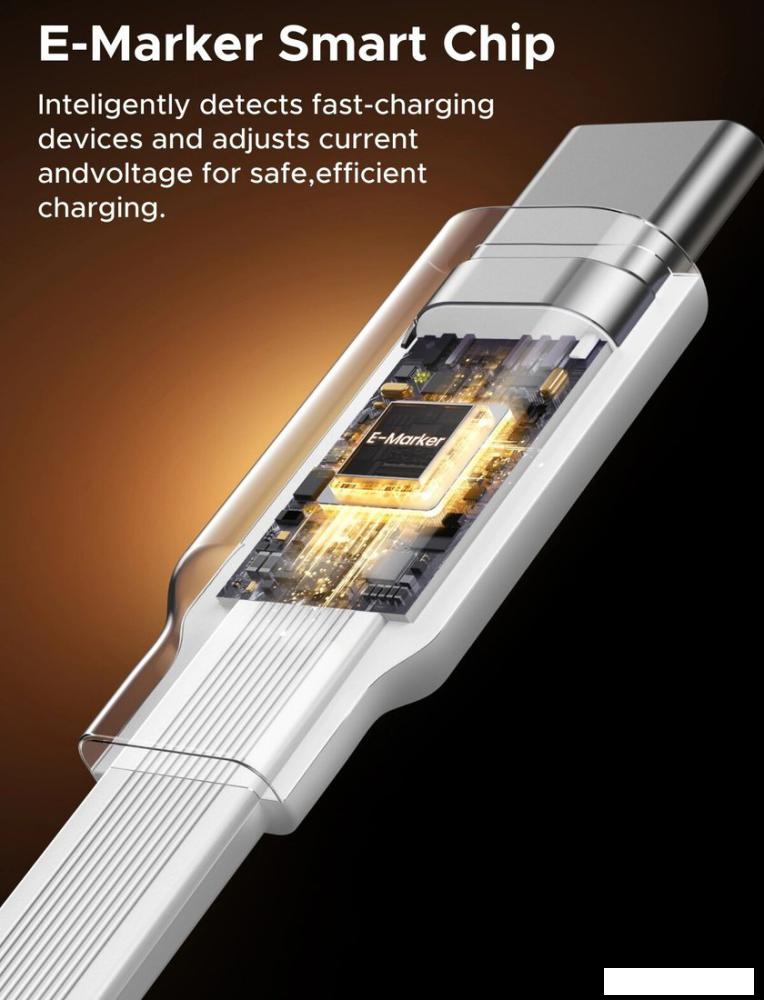 Кабель Ugreen L531 95673 USB Type-C - USB Type-C (0.94 м, белый)