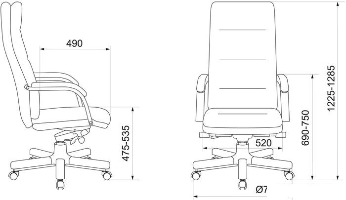 Офисное кресло Бюрократ T-9927WALNUT (черный)