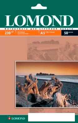 Фотобумага Lomond Матовая А5 230 г/кв.м. 50 листов (0102069)