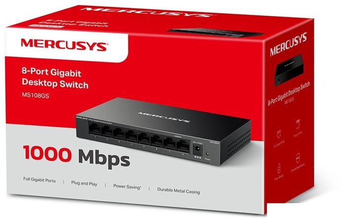 Неуправляемый коммутатор Mercusys MS108GS